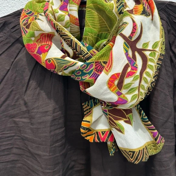 Colorful 48x10” Animal Print Scarf - Picture 9 of 16